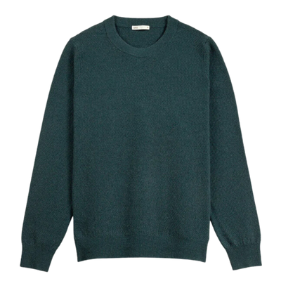 Dante Crew Jacquard Sweater - Pine Heather