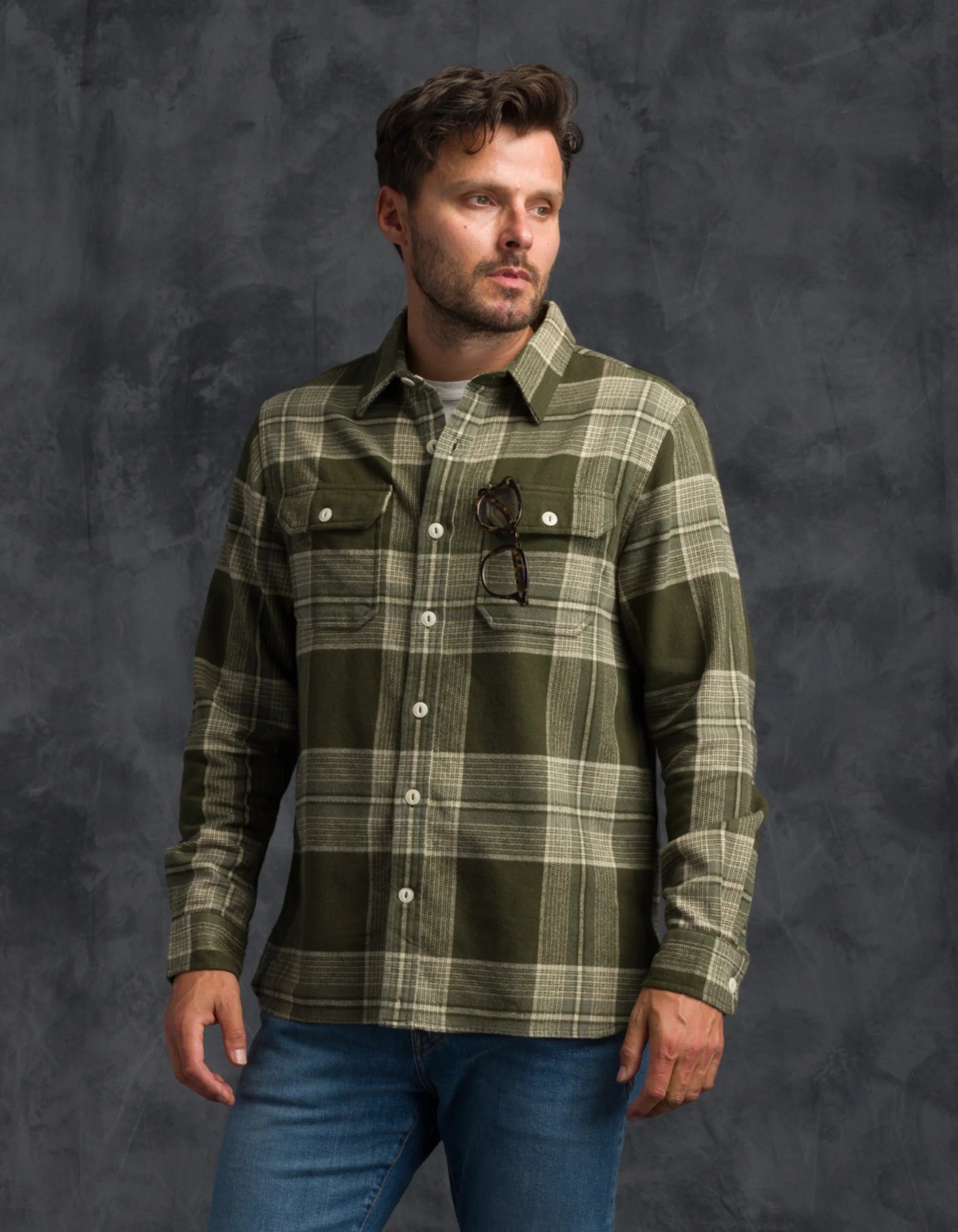 Winter Flannel Utility Shirt - Desert Jade