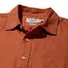 Amalfi Textured Linen Hemp Short Sleeve Shirt - Arabesque