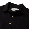 Amalfi Textured Linen Hemp Short Sleeve Shirt - Washed Black