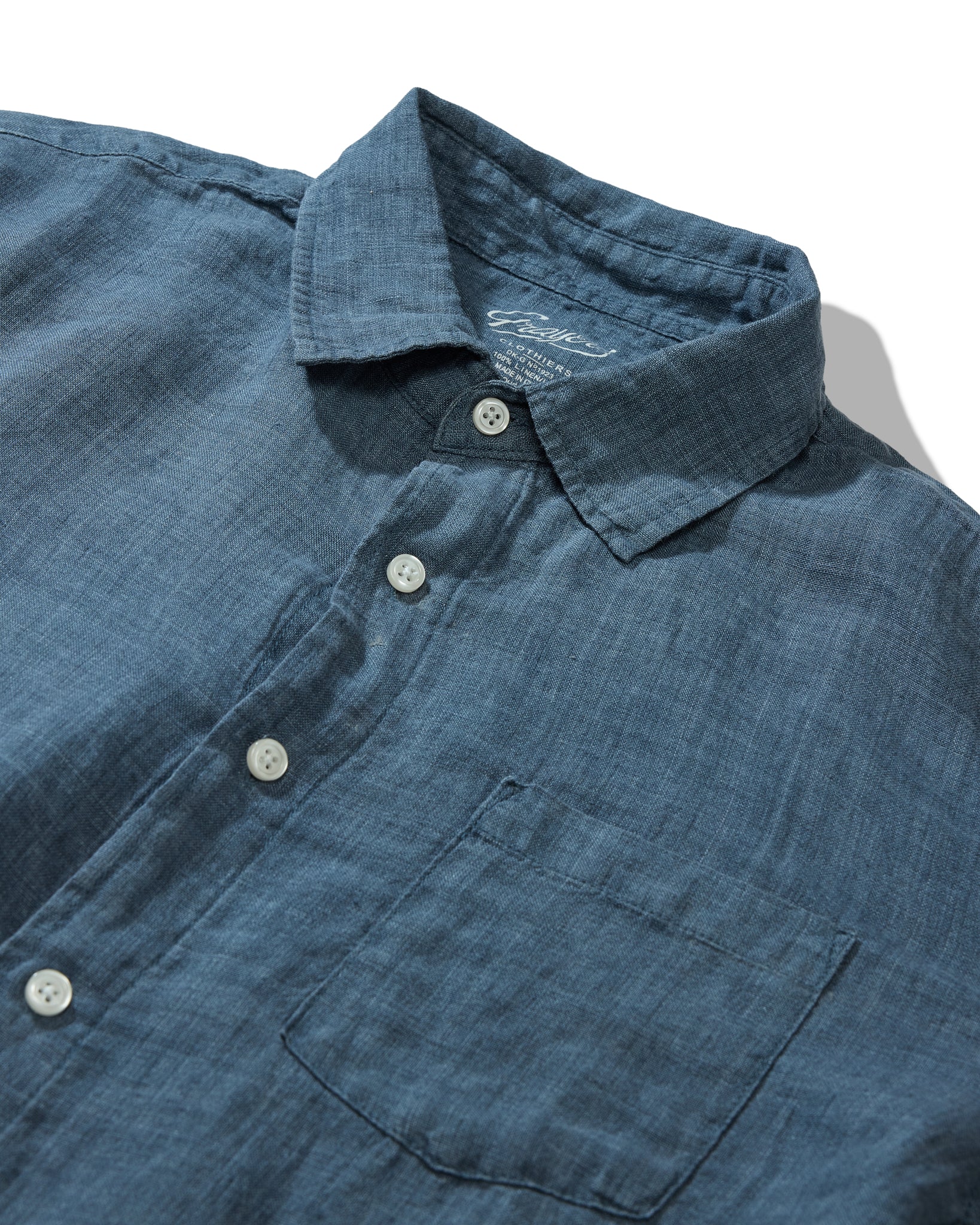 Positano Linen Shirt - Faded Navy