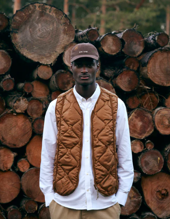 Fresh Reversible Vest - Brown / Corn
