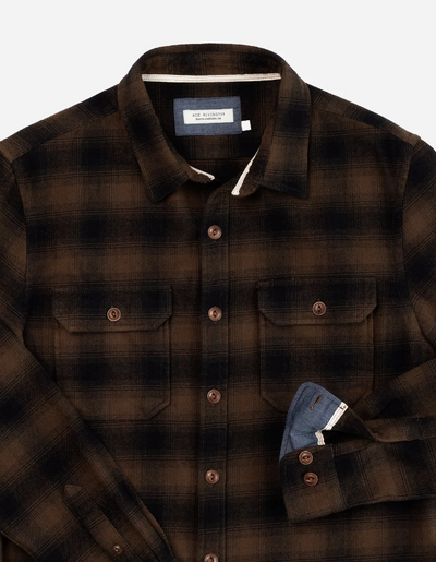 Winter Flannel Utility Shirt - Coffee Ombre