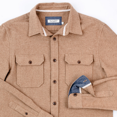 Winter Flannel Utility Shirt - Camel