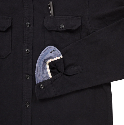 Winter Flannel Utility Shirt - Black Black