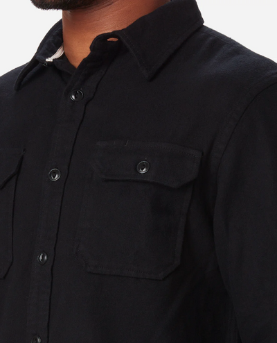 Winter Flannel Utility Shirt - Black Black