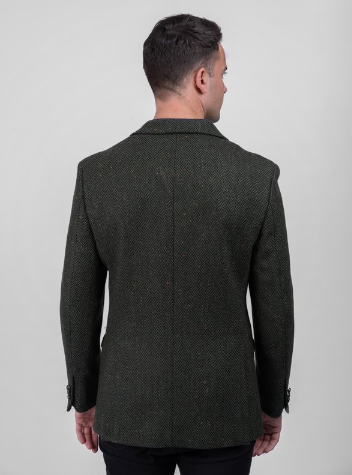 Casement Classic Fit Irish Tweed Blazer - Green