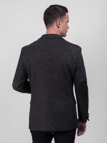 James Stephens Irish Tweed Poets Jacket - Brown