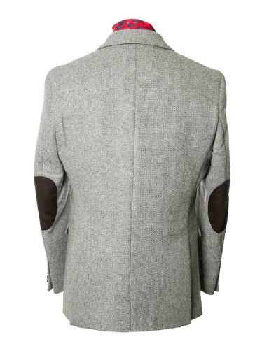 Muireann Classic Fit Tweed Blazer - Light Grey