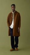 Shelter Wool Top Coat - Tobacco Brown