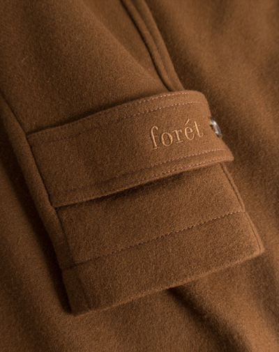 Shelter Wool Top Coat - Tobacco Brown