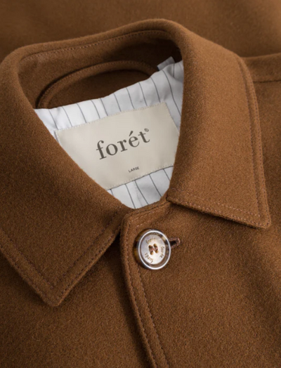 Shelter Wool Top Coat - Tobacco Brown