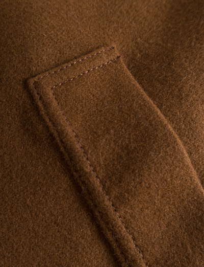 Shelter Wool Top Coat - Tobacco Brown