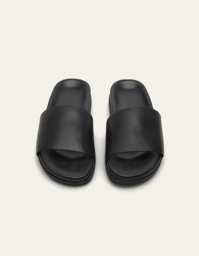 Wilbur Leather Slide - Black