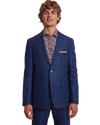 Ashton Peak Jacket - slim - Blue Cognac Check