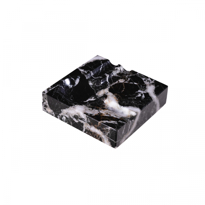 Dylan 2 Cigar Marble Ashtray - Zebra