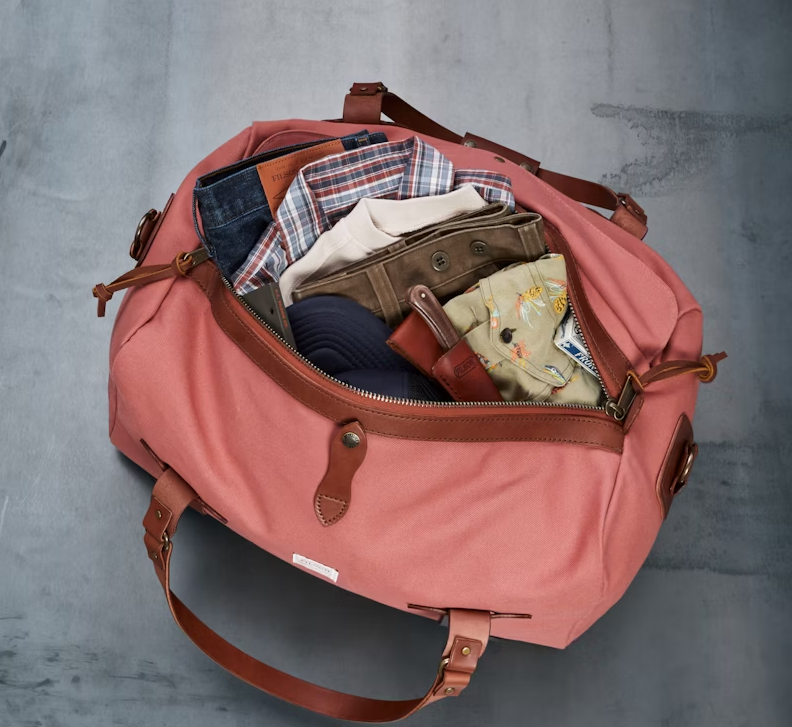 Medium Duffle in Rugged Twill - Cedar Red