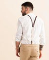 Leather Suspenders - Chestnut Java