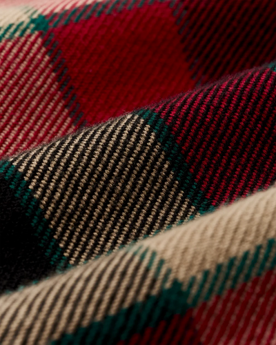 Vintage Flannel Work Shirt - Red Cream Plaid