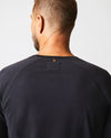 Long Sleeve Sueded Cotton Crew - Black