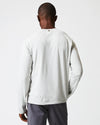 Long Sleeve Sueded Cotton Crew - Silver