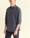 Windowpane Plaid Hutcheson Shirt - Navy & Grey