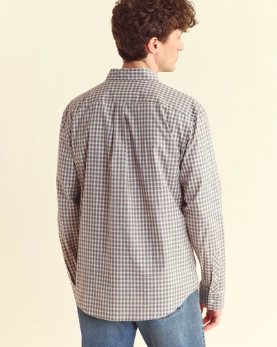 Windowpane Plaid  Hutcheson Shirt - Tan Multi