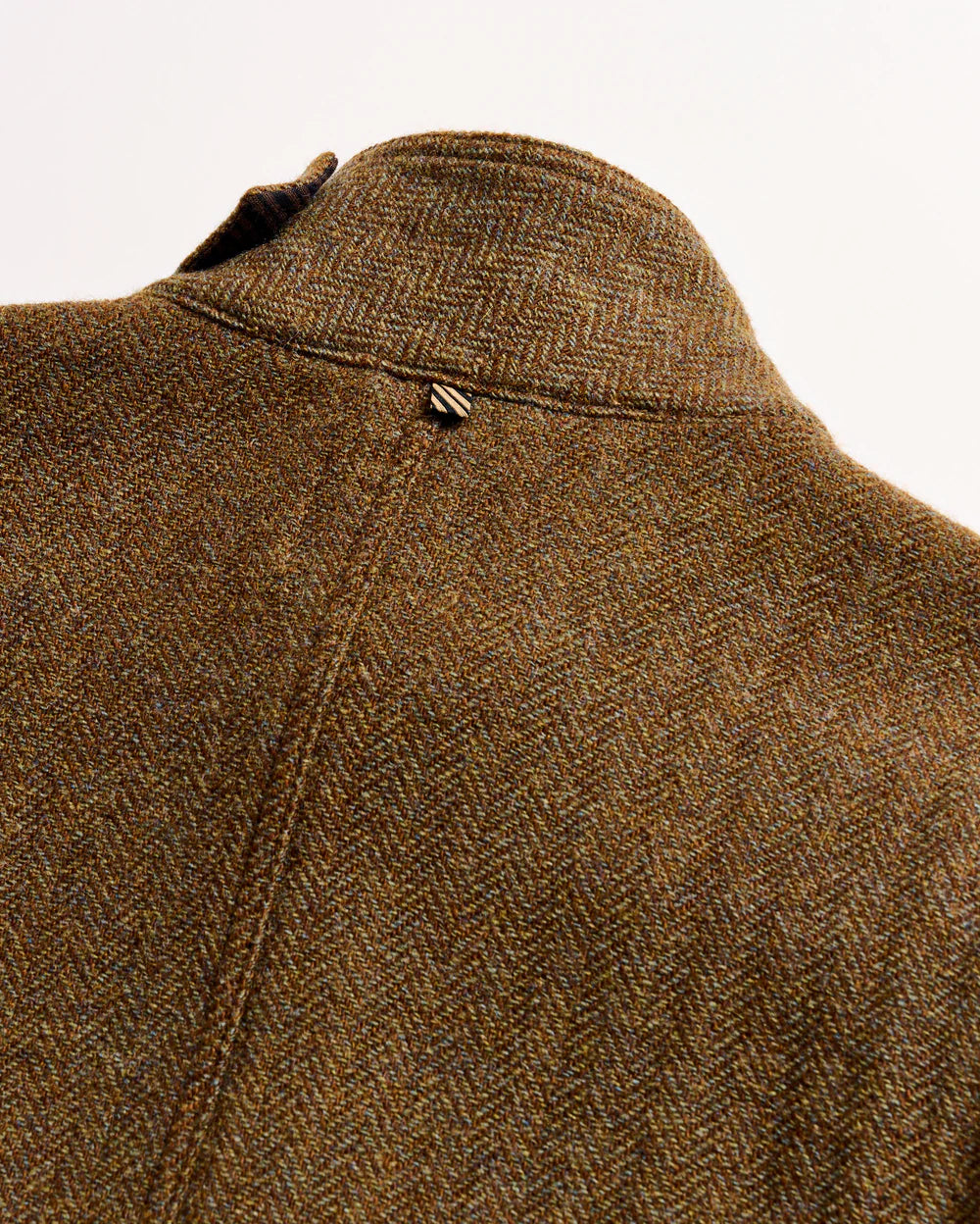 Wool Herringbone Chore Coat - Olive Herringbone