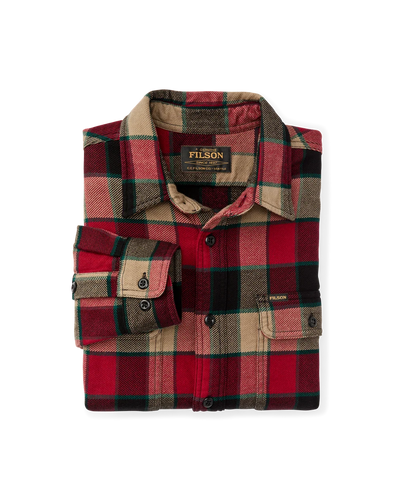Vintage Flannel Work Shirt - Red Cream Plaid
