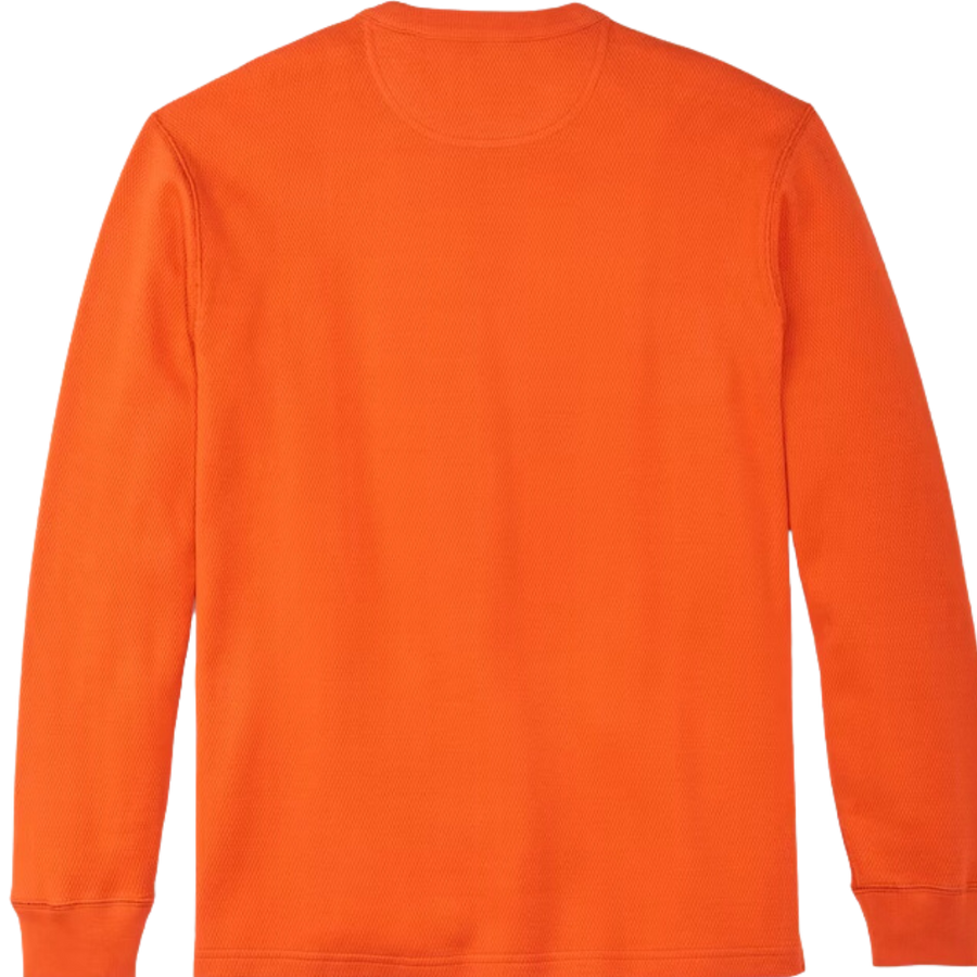 Waffle Knit Thermal Crewneck Blend - Flame
