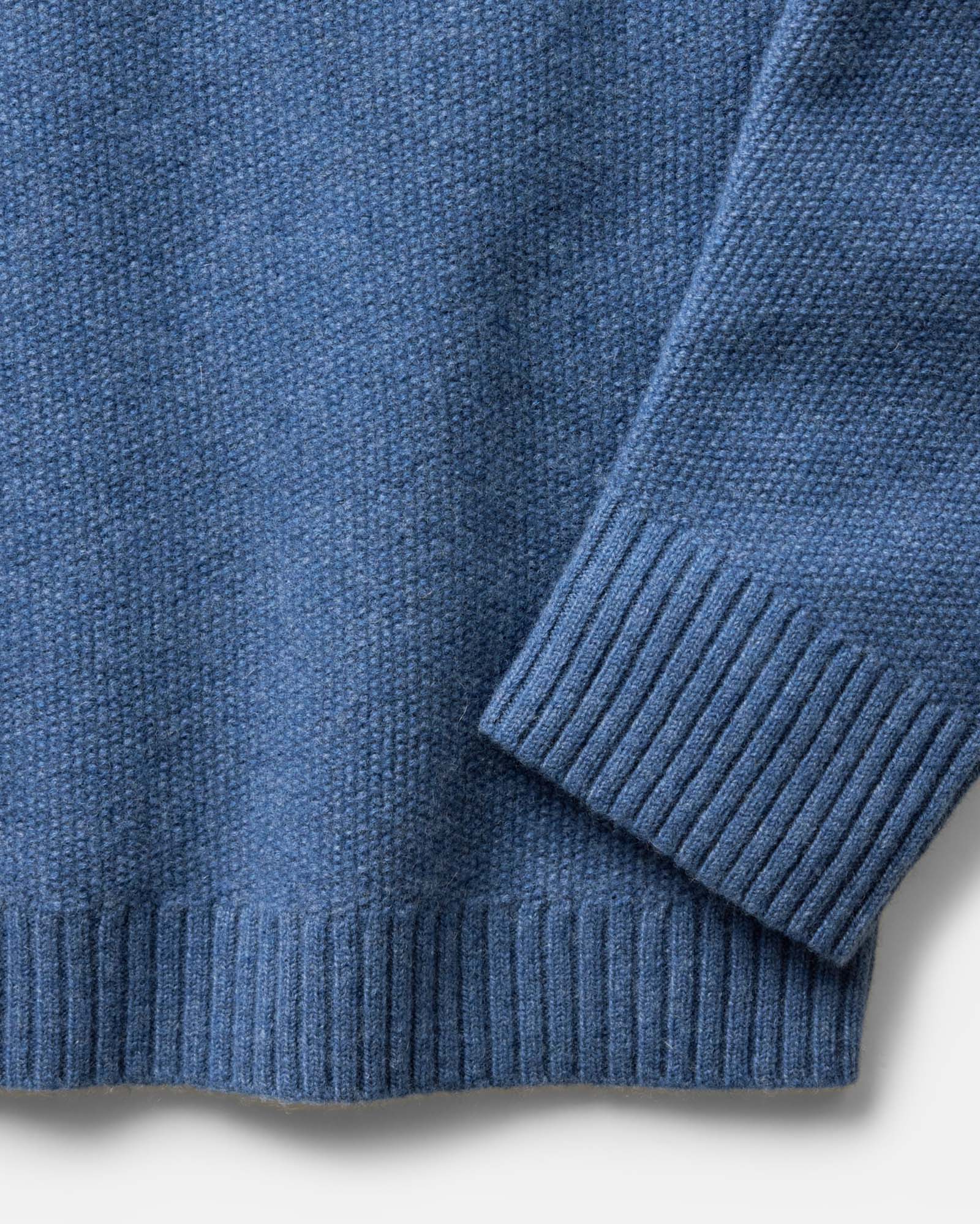 The Newton Sweater Polo - Heather Clear Blue