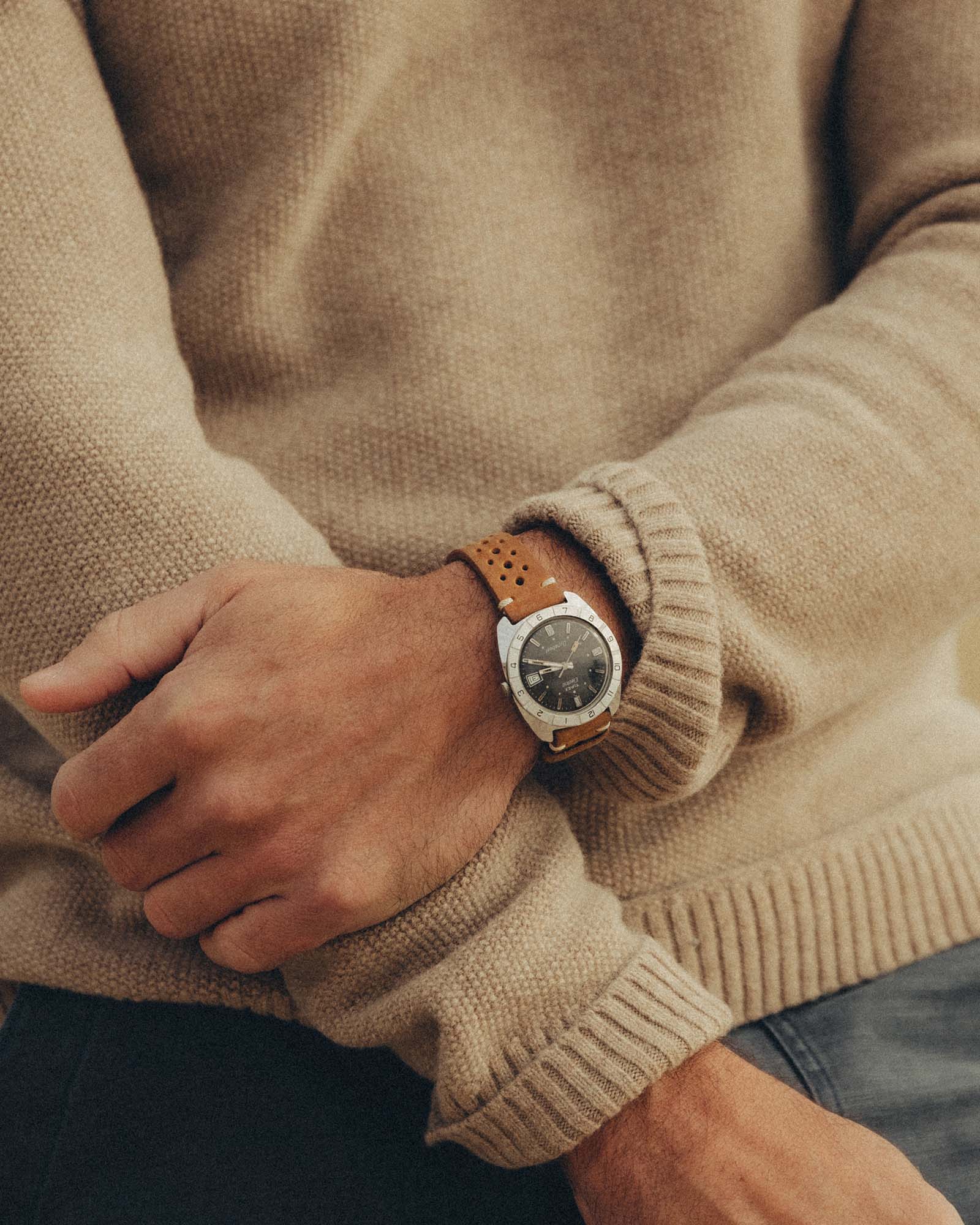 The Newton Sweater Polo - Heather Oatmeal