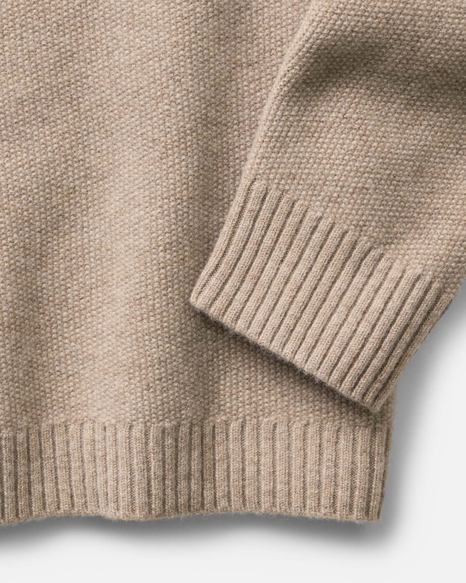 The Newton Sweater Polo - Heather Oatmeal