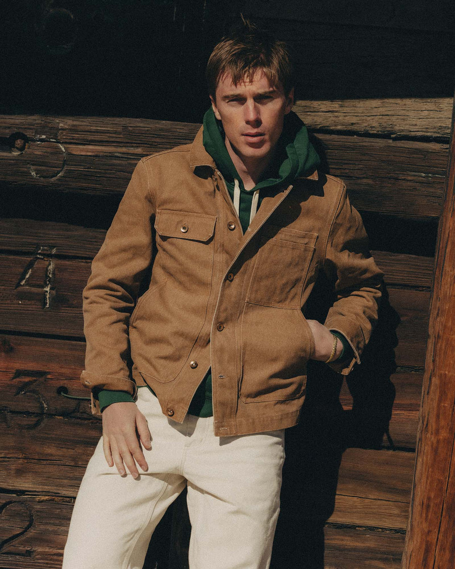 The Longshore Chipped Canvas Jacket - Tobacco