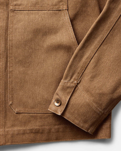 The Longshore Chipped Canvas Jacket - Tobacco