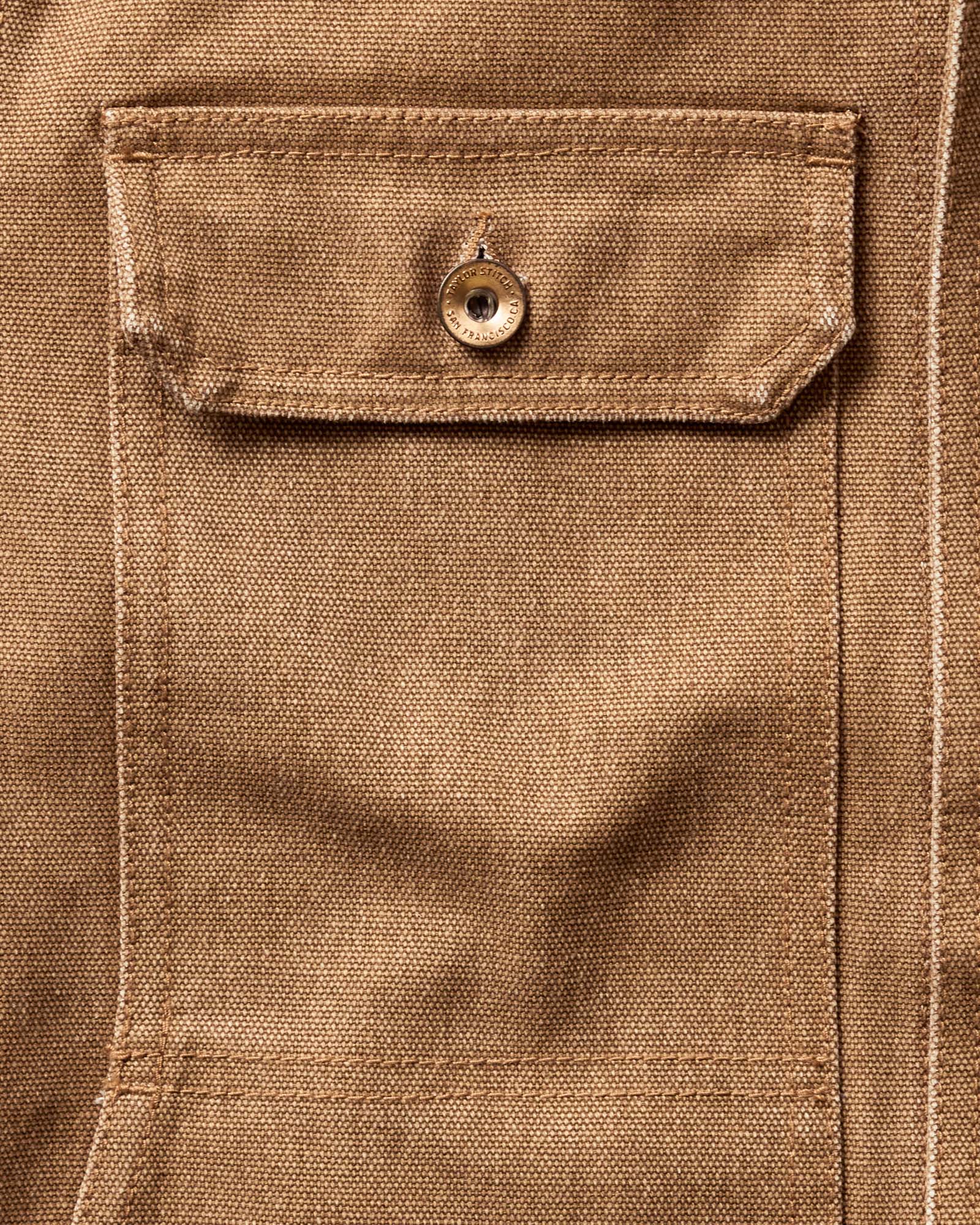 The Longshore Chipped Canvas Jacket - Tobacco