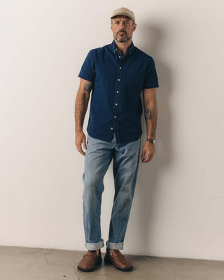 The Short Sleeve Oxford Jack - Rinsed Indigo