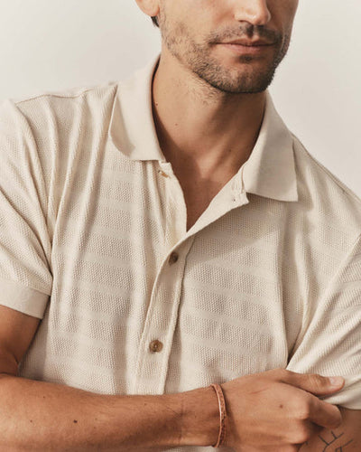 The Bywater Polo - Natural Knit Stripe