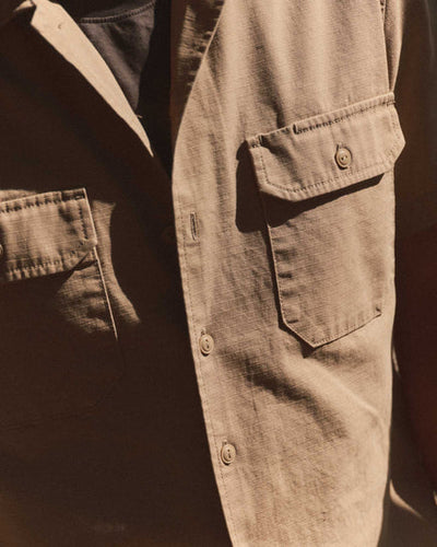 The Short Sleeve Mechanic Shirt - Khaki Ripstop
