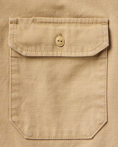 The Short Sleeve Mechanic Shirt - Khaki Ripstop