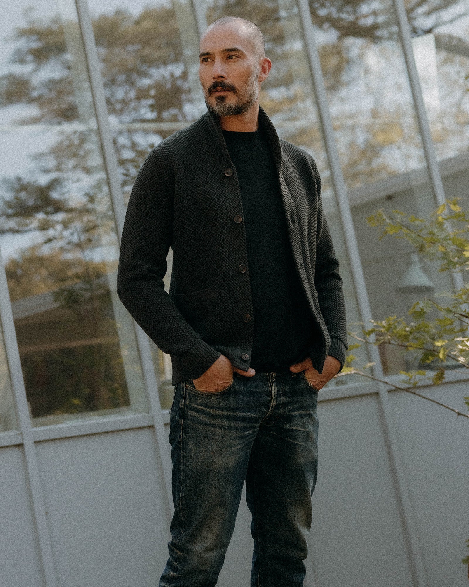 The Crawford Cardigan Sweater - Charcoal