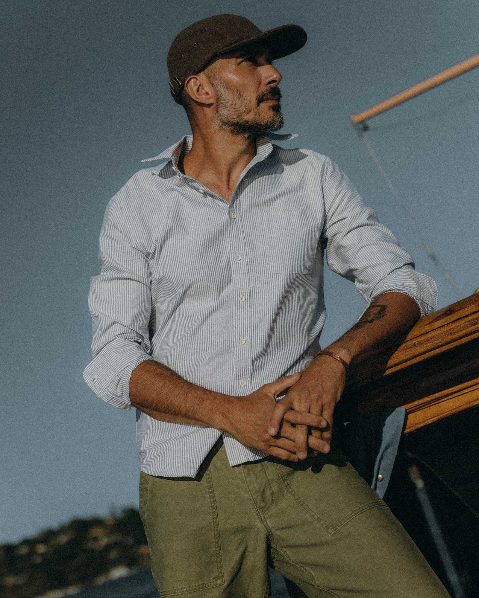 The Jack Everyday Oxford - Navy University Stripe