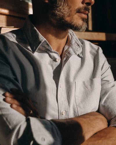 The Jack Everyday Oxford - Navy University Stripe