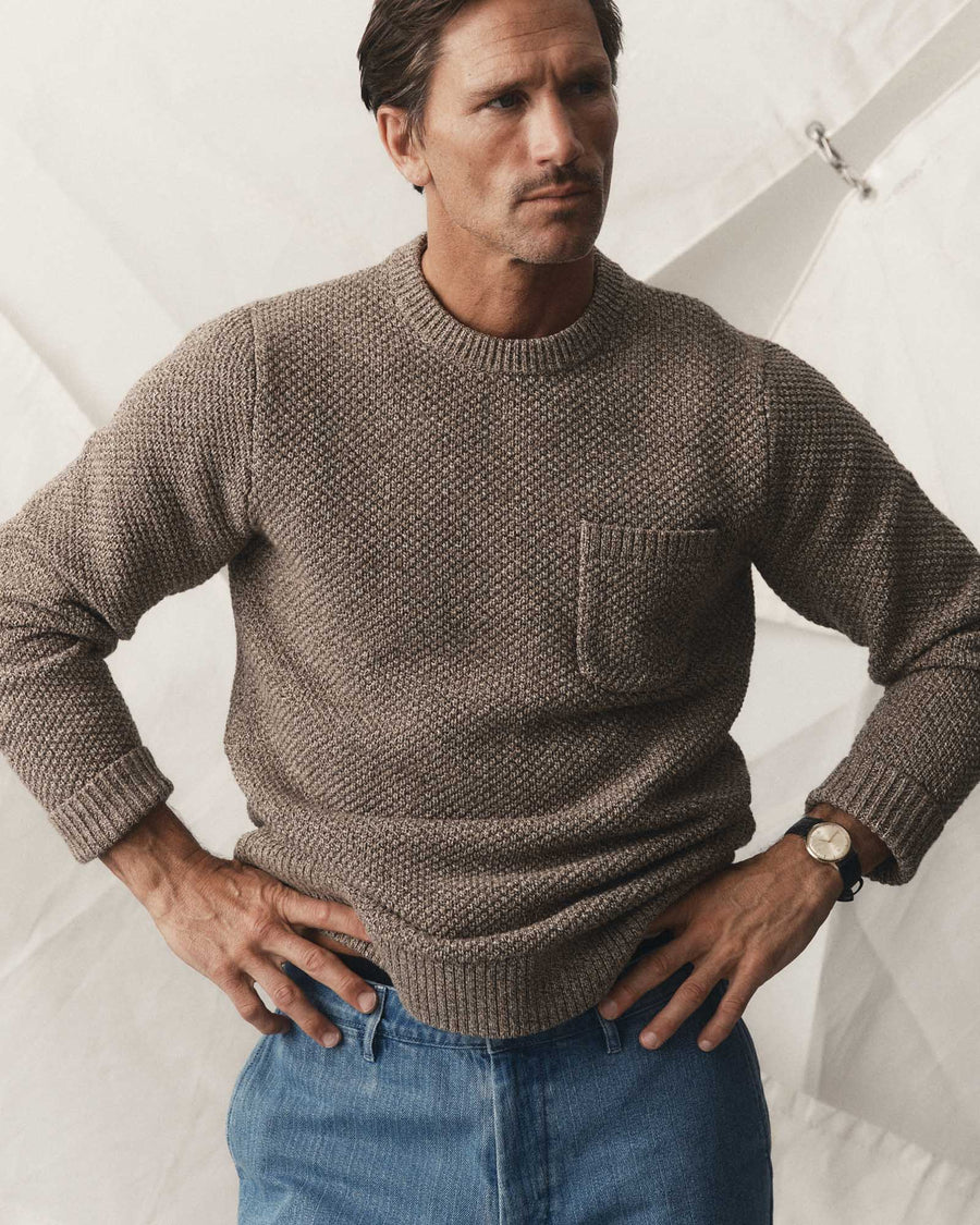 The Crawford Crew Sweater - Coffee Twist