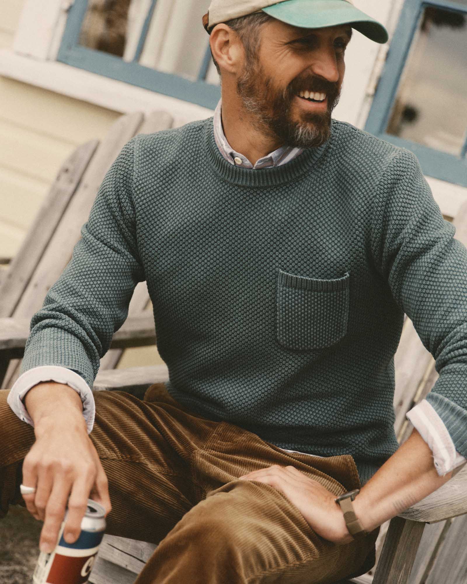 The Crawford Crew Sweater - Faded Spruce
