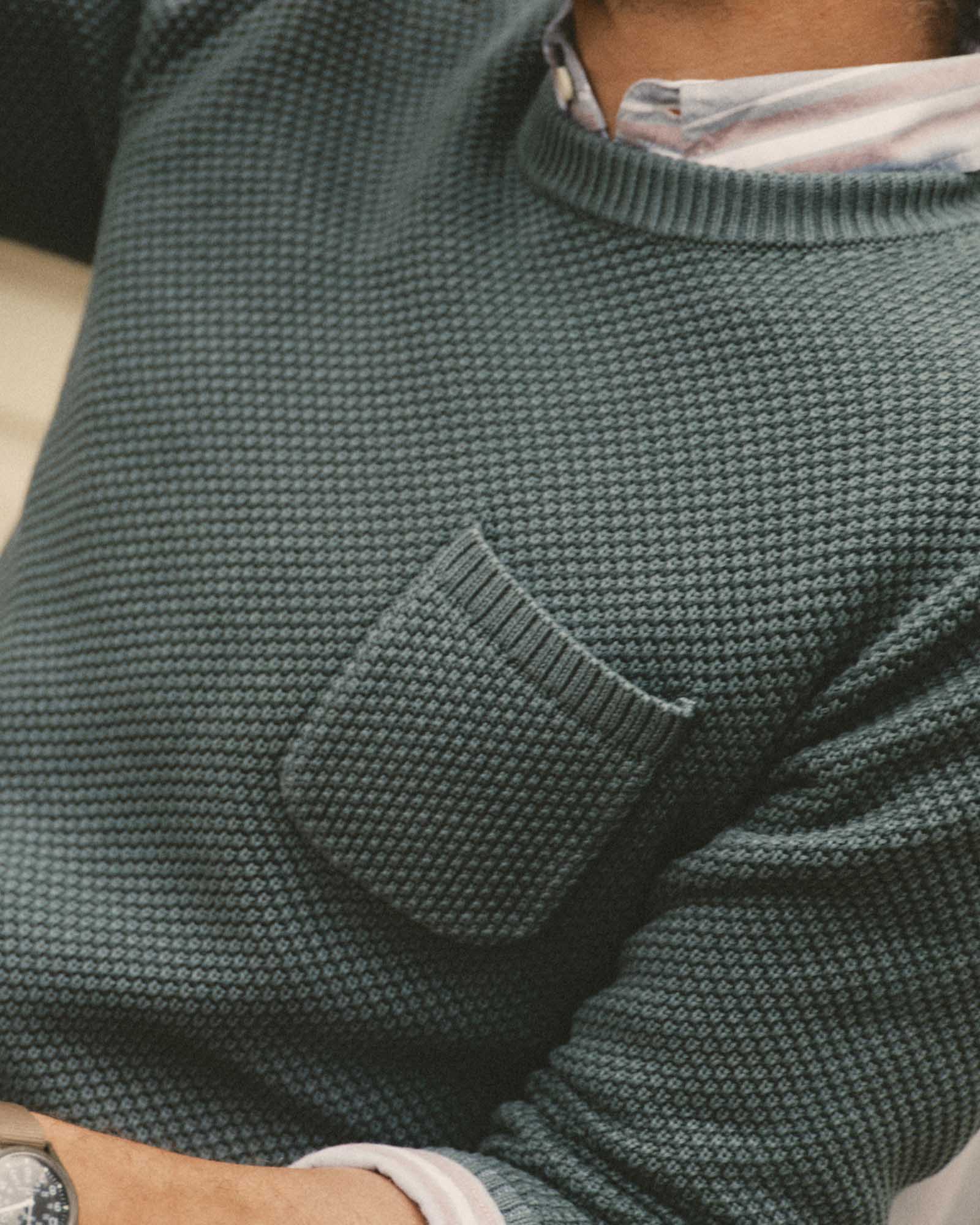 The Crawford Crew Sweater - Faded Spruce