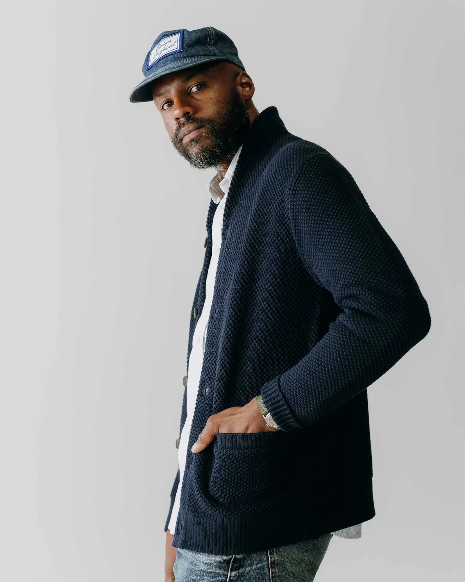The Crawford Cardigan Sweater - Navy