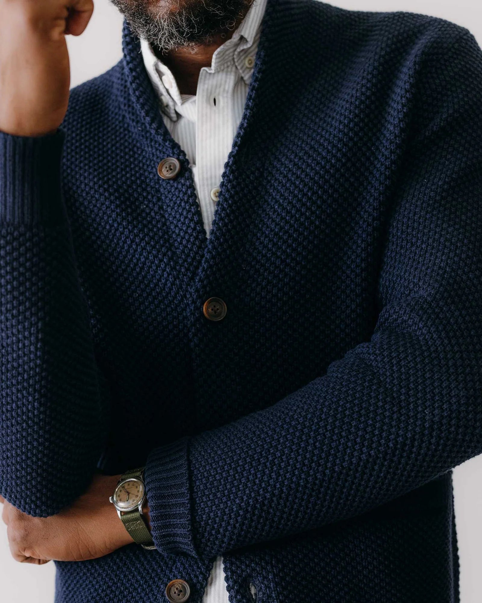The Crawford Cardigan Sweater - Navy