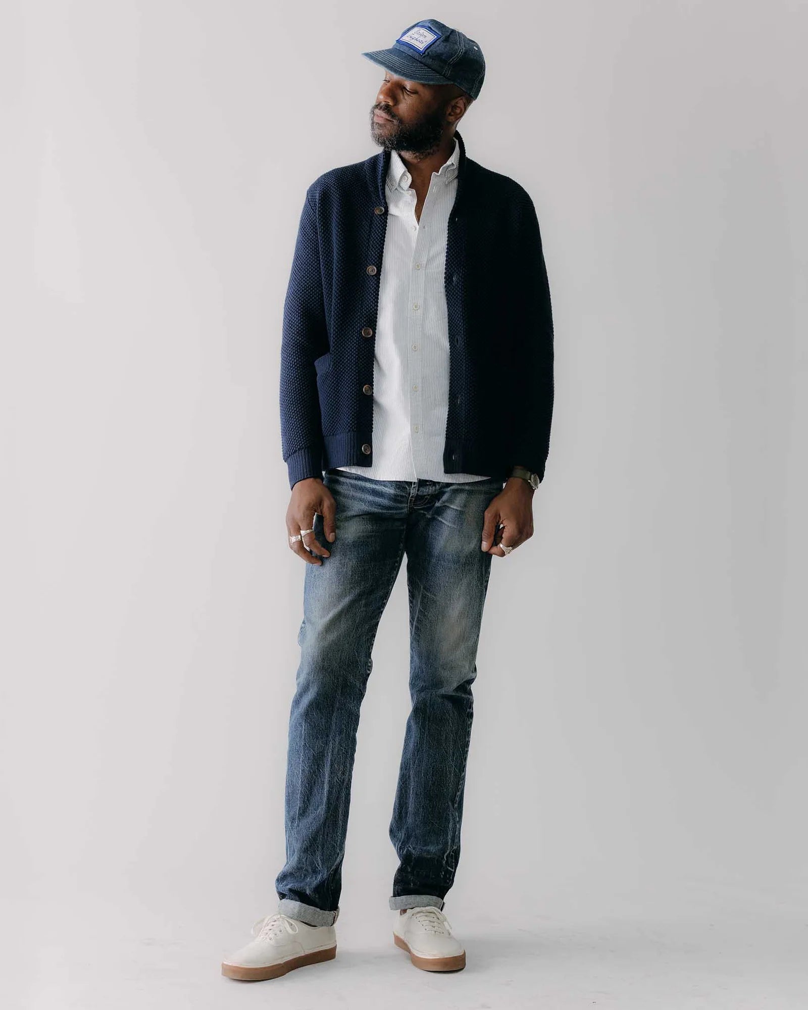 The Crawford Cardigan Sweater - Navy