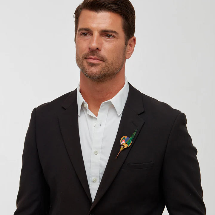 Kingman Feather Lapel Pin